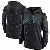 Women's Carolina Panthers Nike Anthracite 2021 NFL Crucial Catch Therma Pullover Hoodie